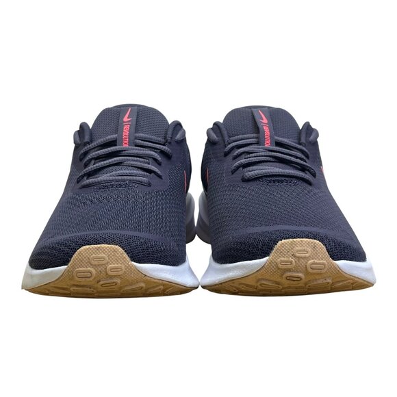 Nike Women’s Purple Mesh & Coral Logo Revolution 7 Running Shoes Size 9.5 - Picture 2 of 8